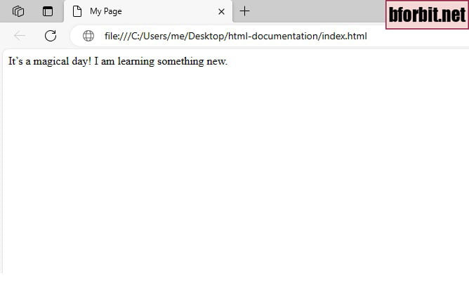 Two sentences next to one another in a webpage