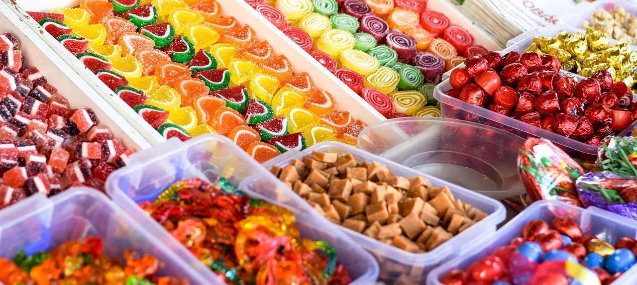 display of various candy