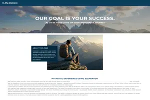 screenshot of a WordPress blog made with Elementor