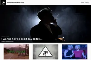 screenshot of a David Lynch tribute journal